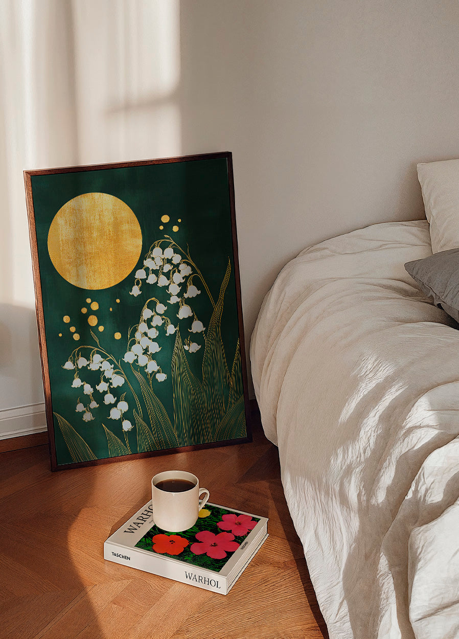 Golden Sun and Lilies Poster