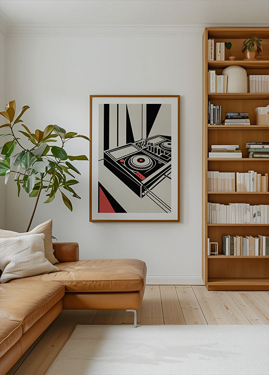 DJ Mixer - Bauhaus Style Poster