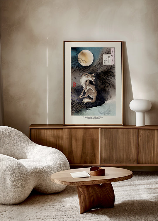 Japanese Wolf and the Moon (1892) Poster