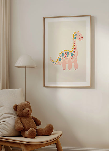 Happy Spotted Dino Poster