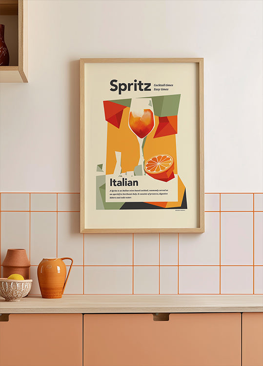 Aperol spritz print Poster