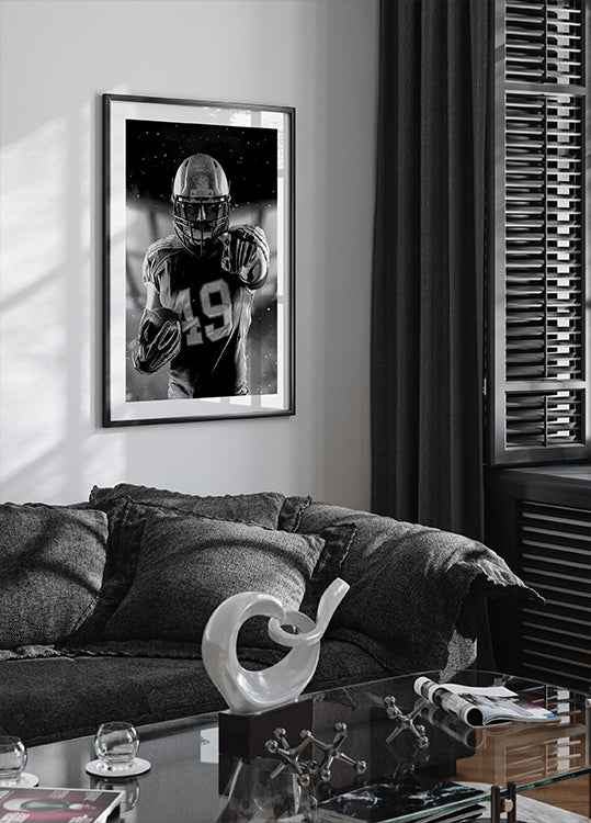 American Football Player Poster