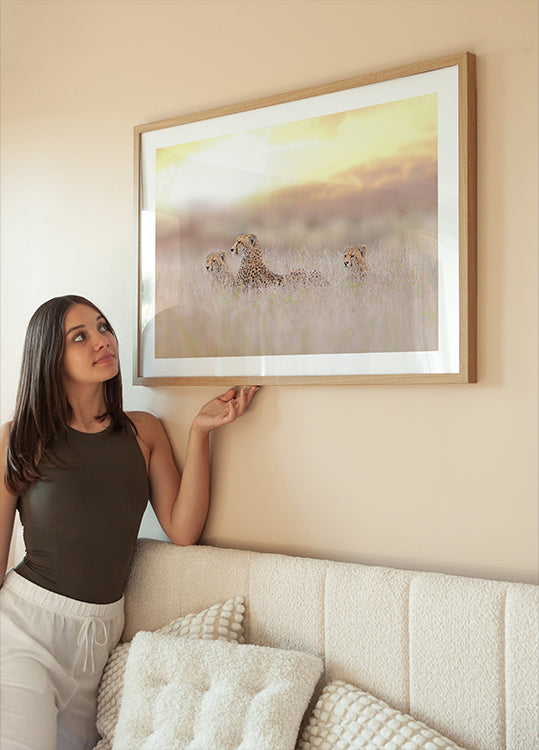 Cheetah Family Poster