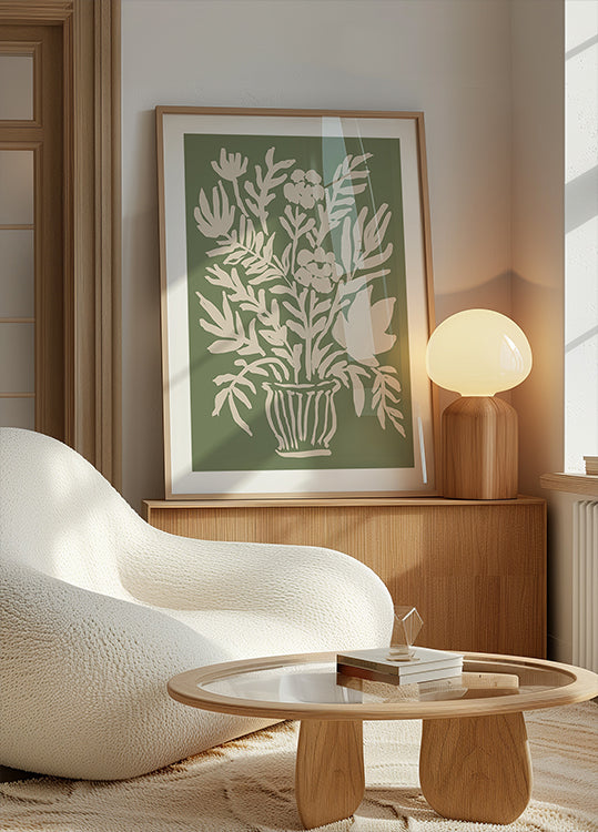 Botanical Vase Silhouette Poster