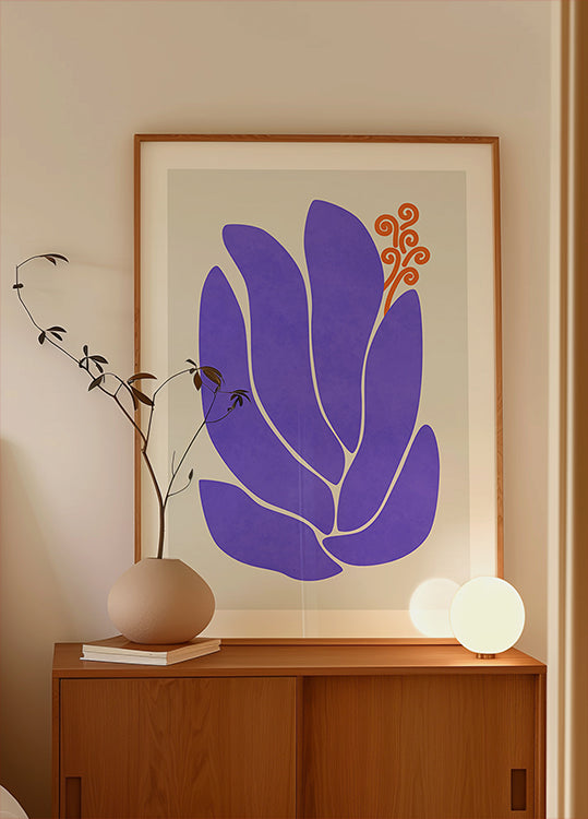 Purple Lily Flower Poster