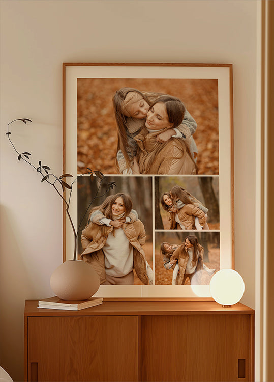 Mother and Daughter Personalized Photo Collage Poster