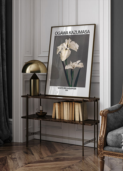White Iris print, Ogawa Kazumasa Poster
