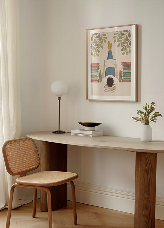 Lying On My Back Reading a Book Poster