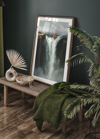 Falling into a Waterfall Poster