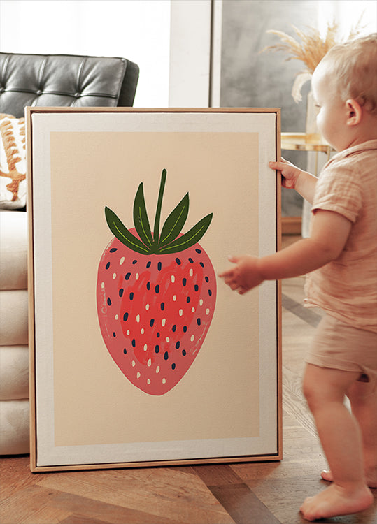 Big Happy Strawberry Plakat