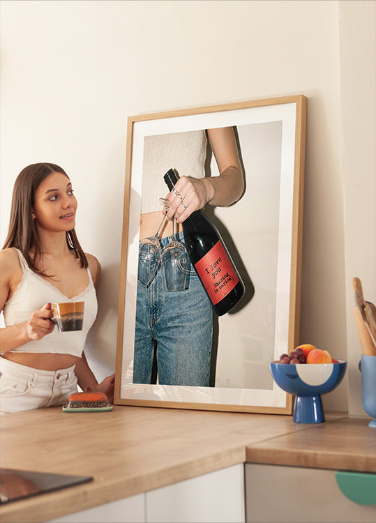 Love and a Bottle of Wine Poster
