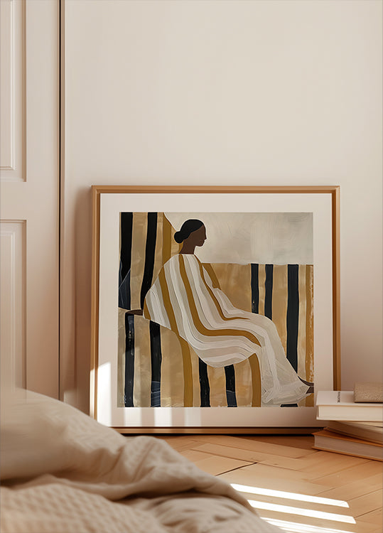 Lady In Stripes Poster