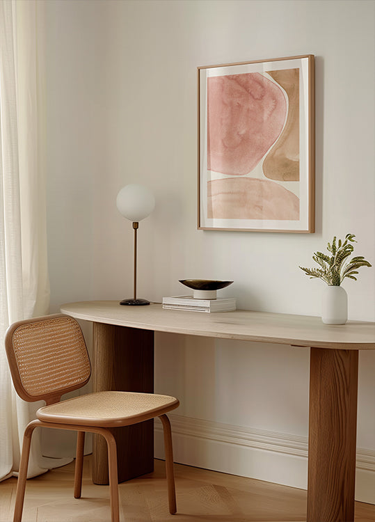 Organic Shapes in Earthy Tones Poster