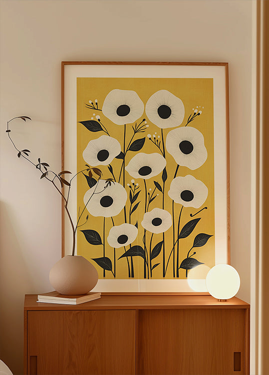 Abstract Wildflowers Poster