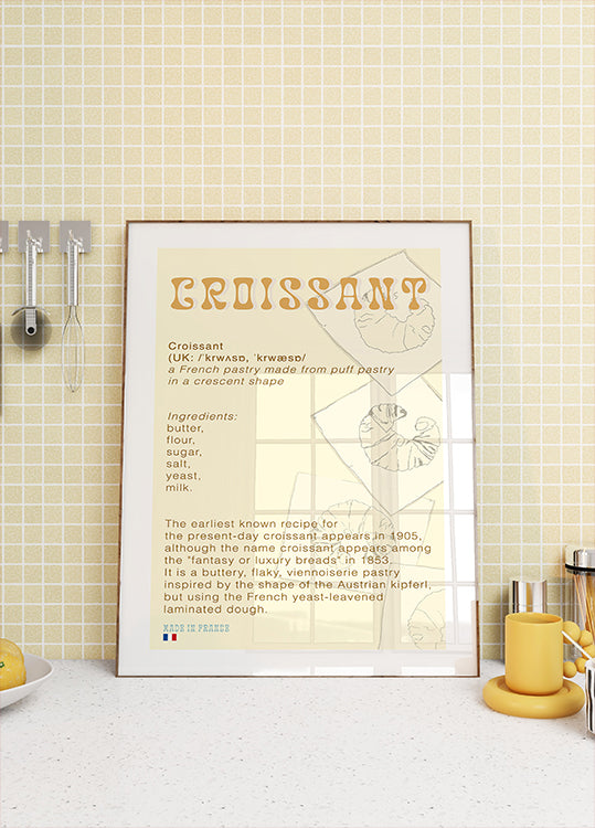 Croissant Coffee Poster