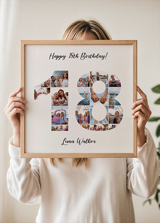 18th Birthday Photo Collage Personal Poster