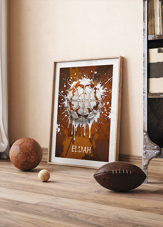Graffiti Basketball Personal Name Poster