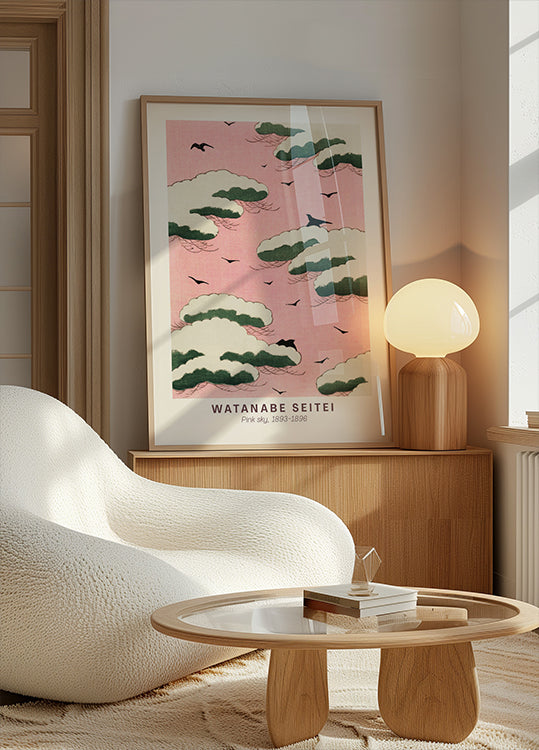 Pink Sky Japanese, Watanabe Seitei Poster