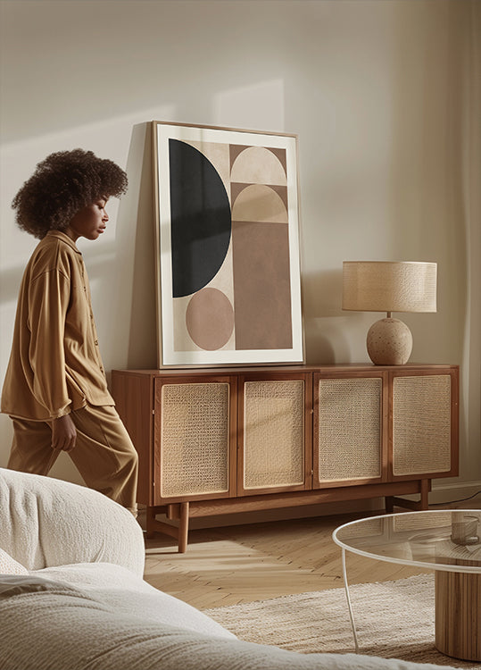 Brown geometry 6 Poster