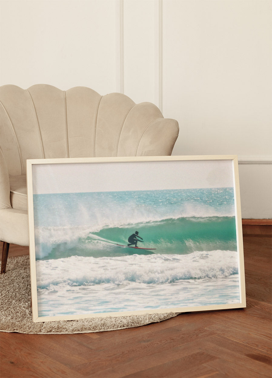 Winter Wave Ride, Surf Vibes Wall Art Poster