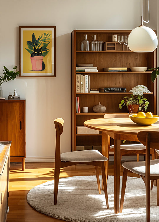 Cat In the Plant Poster