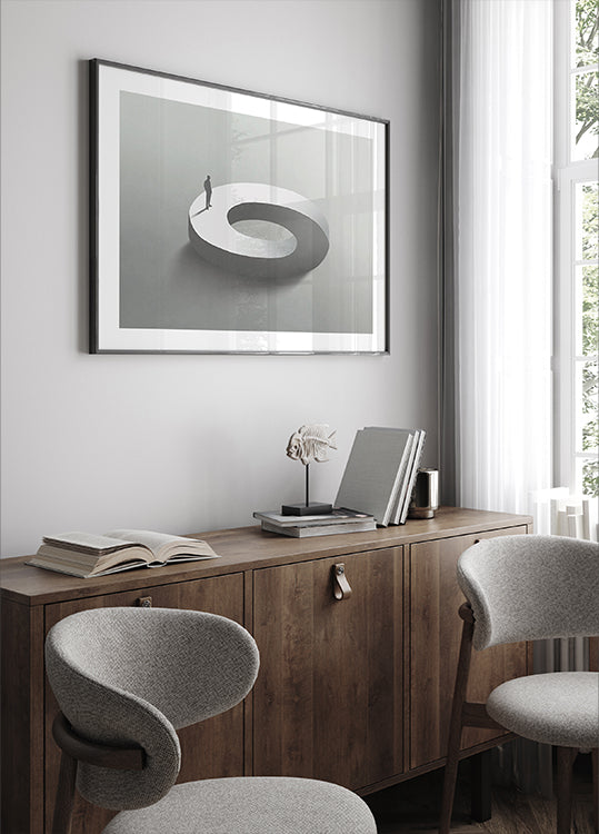 Endless Path, Surreal Loop Structure Poster