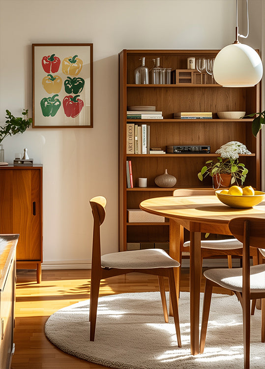 Colorful Bell Peppers Art Poster