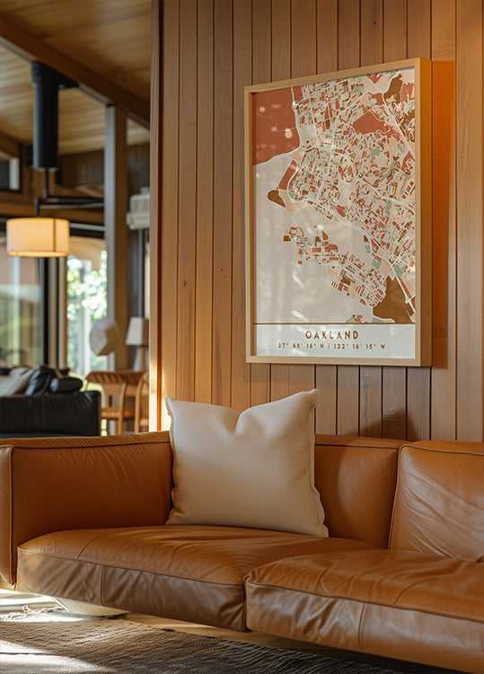 Black Maps Earth Tones 62 Poster