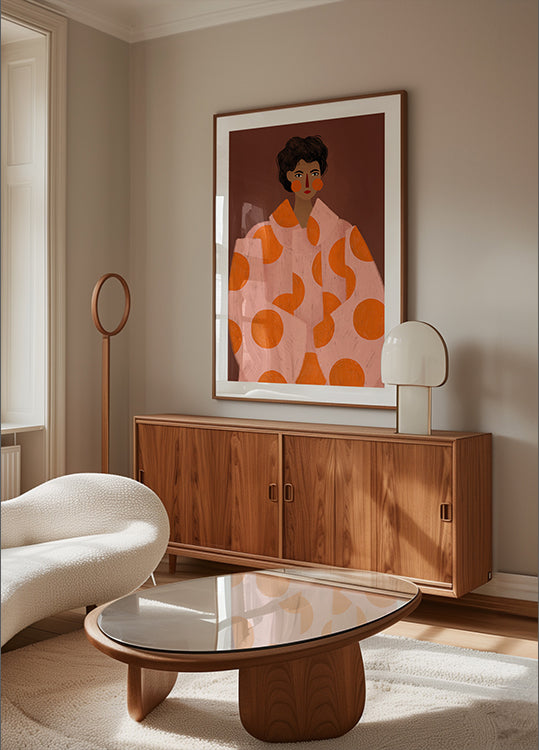 Woman With Orange Poster