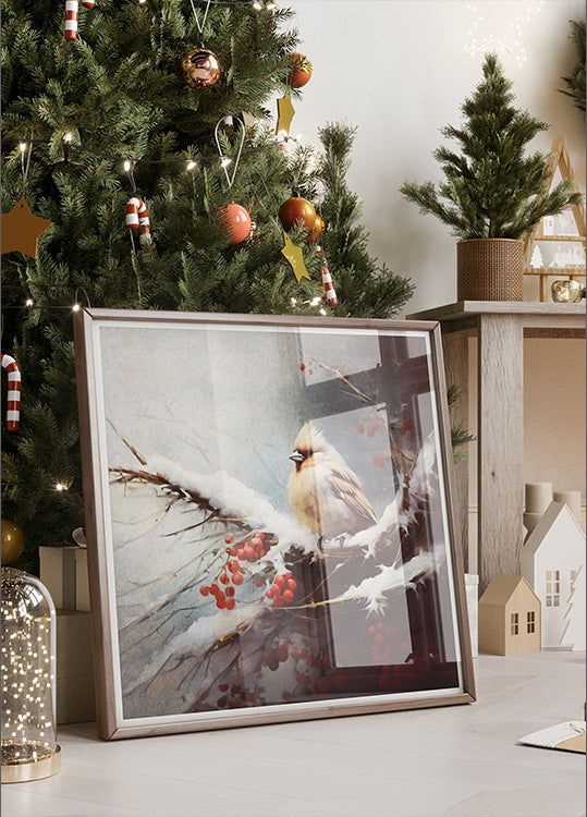 Winter&Feathered Perch Poster