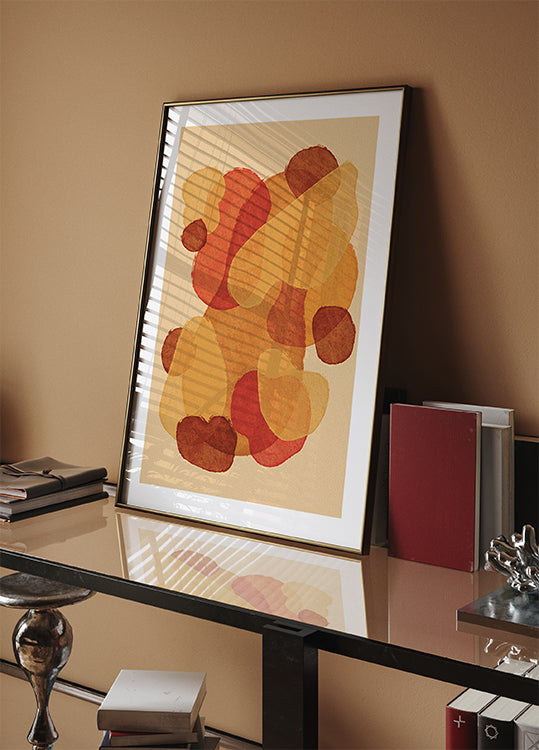 Warm Abstract Shapes Poster