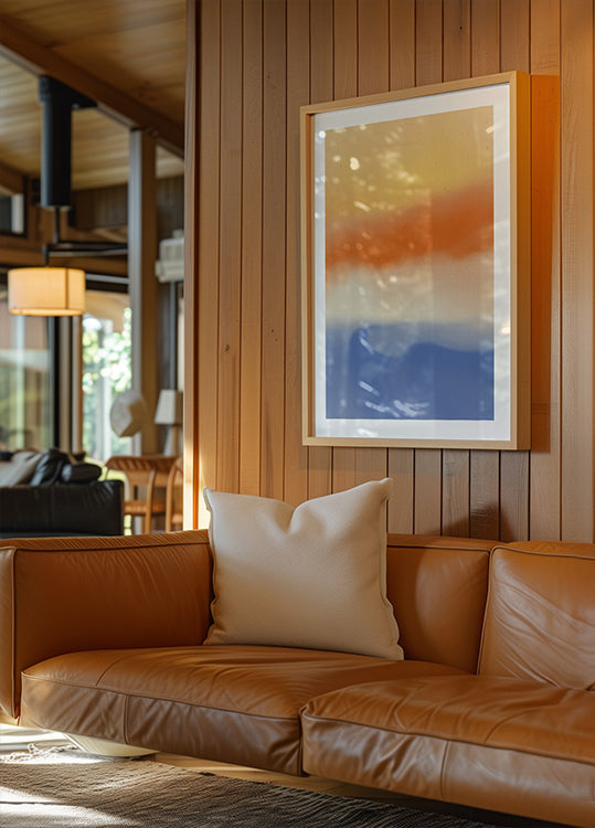 Abstract landscape in vivid colors Poster