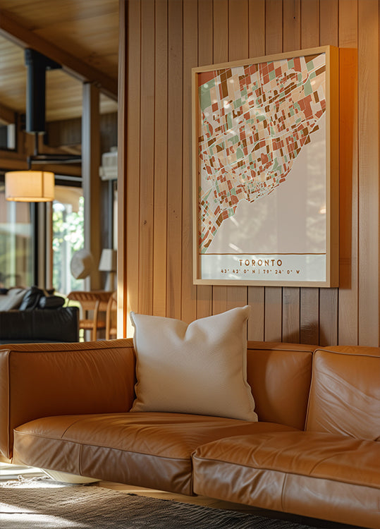 Black Maps Earth Tones 89 Poster