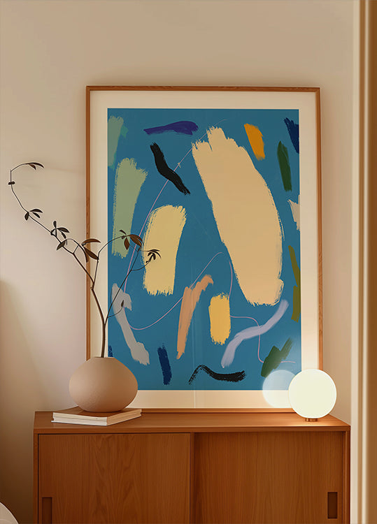 Bold Color Brushstrokes Poster
