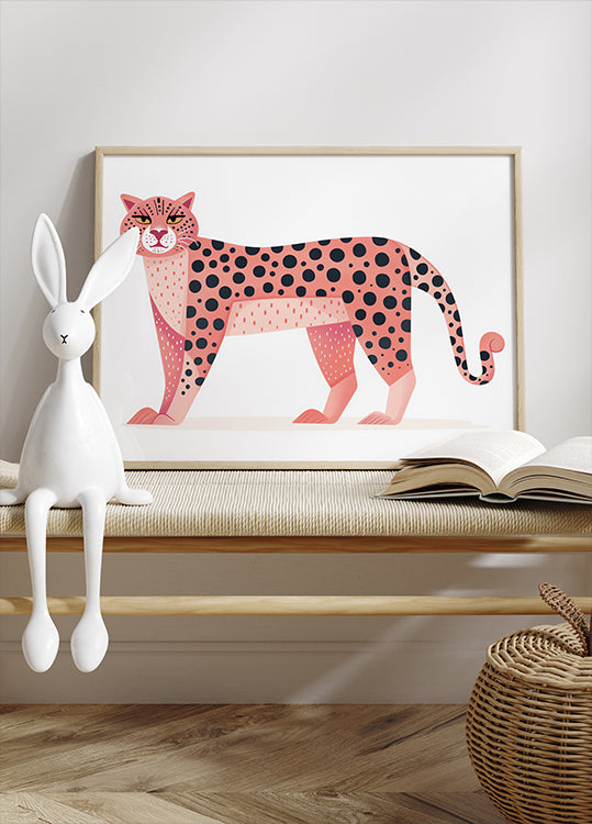 Pink Leopard Poster