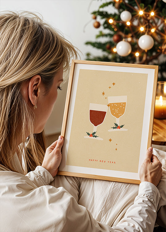 Make a wish to the clinking of glasses Poster