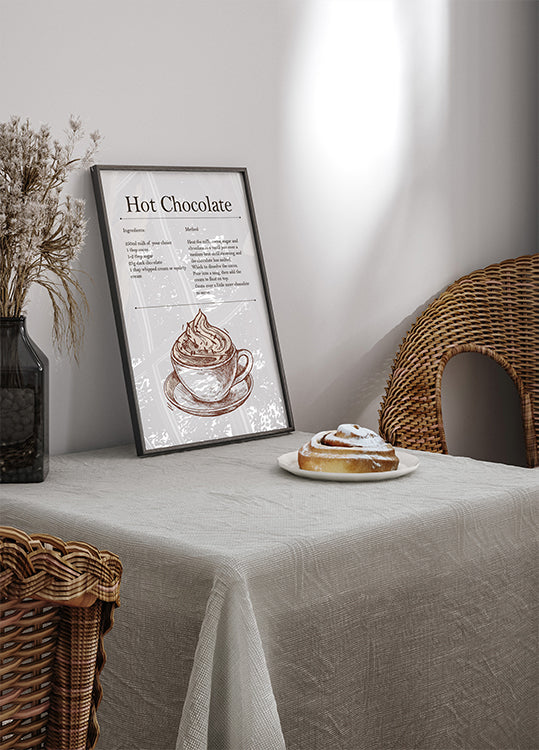 Hot Chocolate Recipe Poster