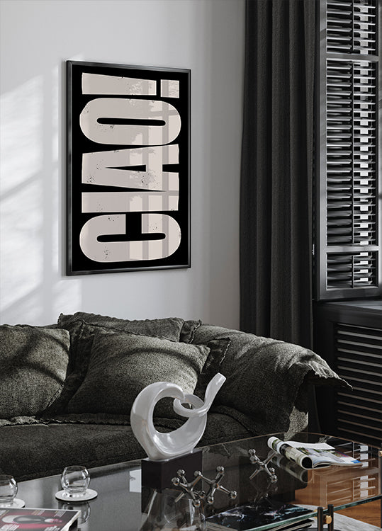 CIAO, typographic vertical Poster