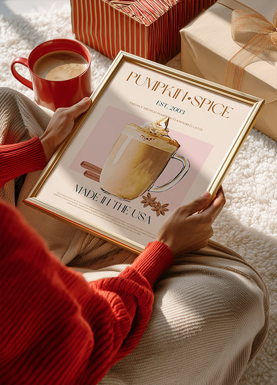 Autumn Latte Delight Poster