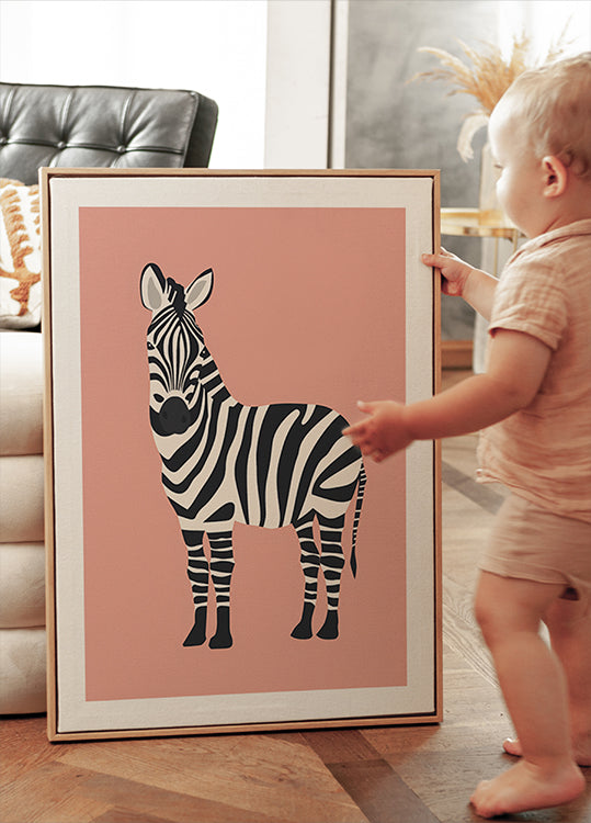 Zebra Illustration Poster