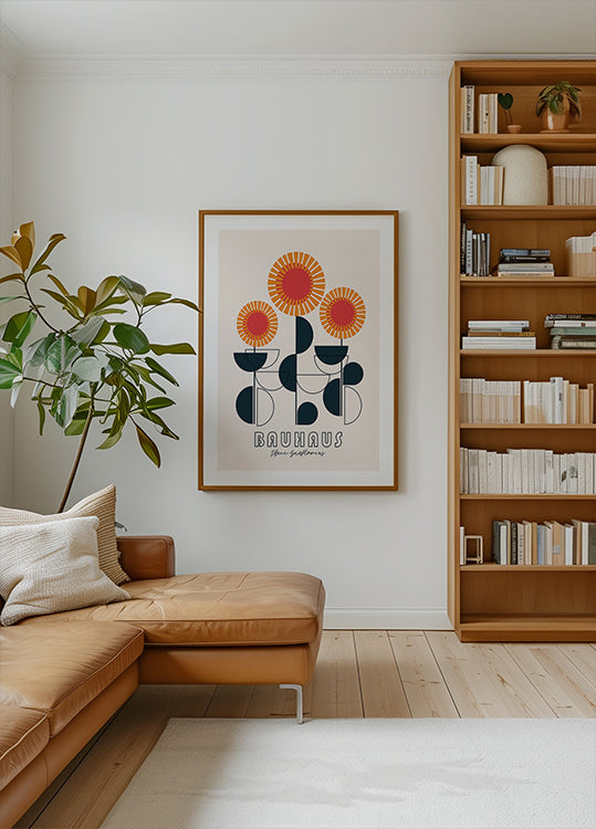 Bauhaus - Three Sunflowers Poster