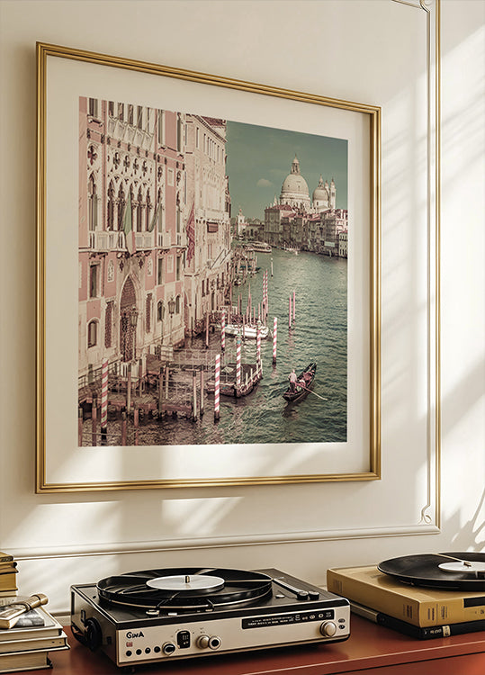 VENICE Canal Grande with Santa Maria della Salute | urban vintage style Poster