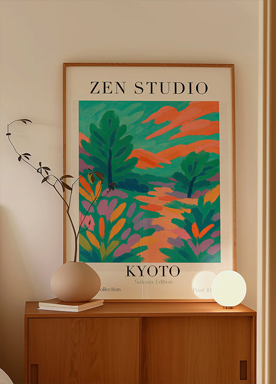 Vibrant Kyoto Path Poster