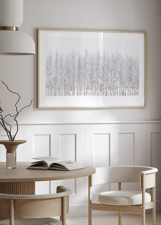 Winter birches Poster