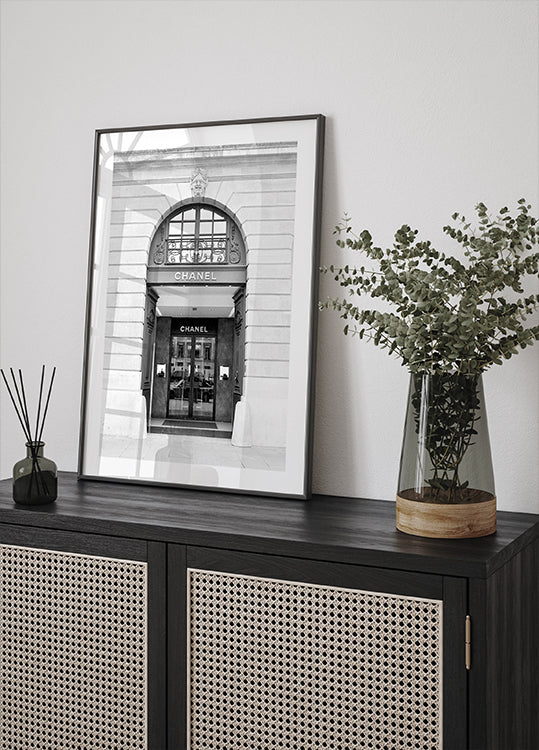 Chanel Boutique Black and White Poster