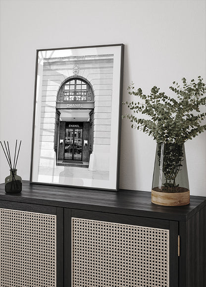 Chanel Boutique Black and White Poster