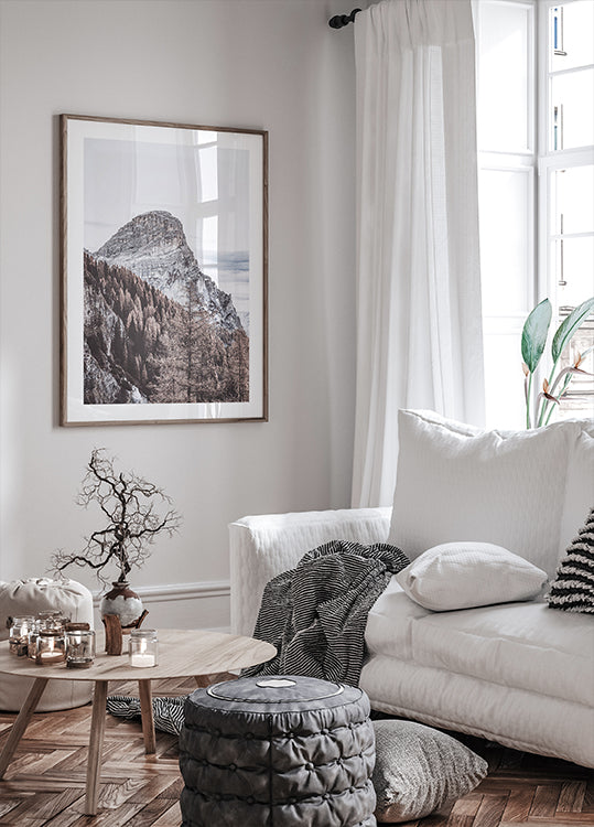 Majestic Mountain Autumn Landscape Poster