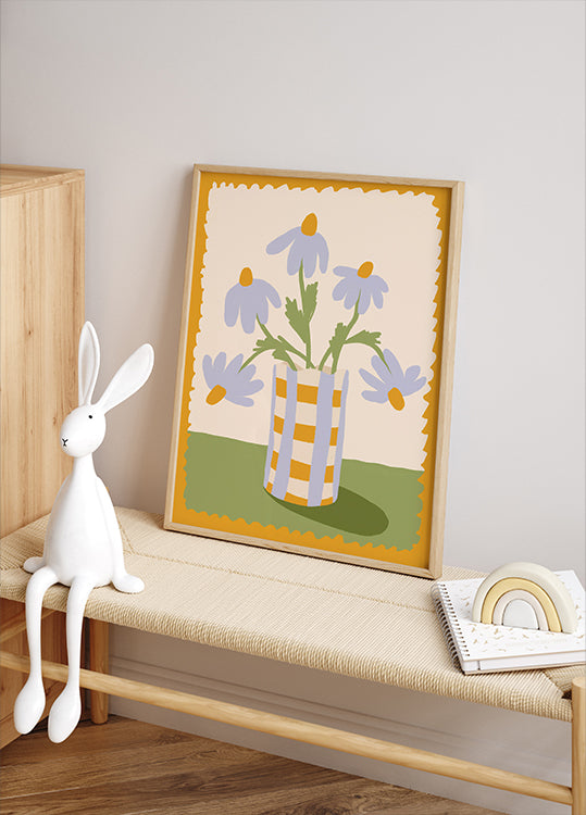 Cute Flowers in a Vase Poster