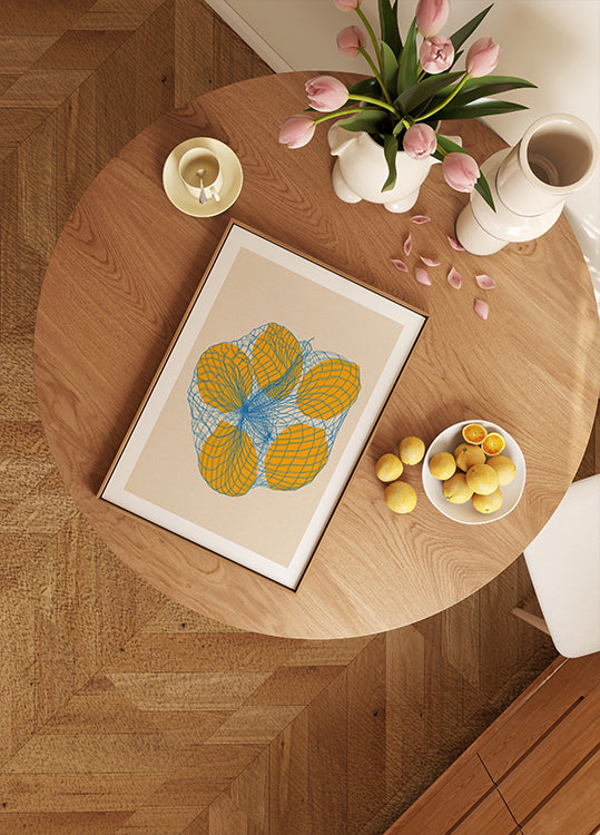 Five Lemons In a Net Bag