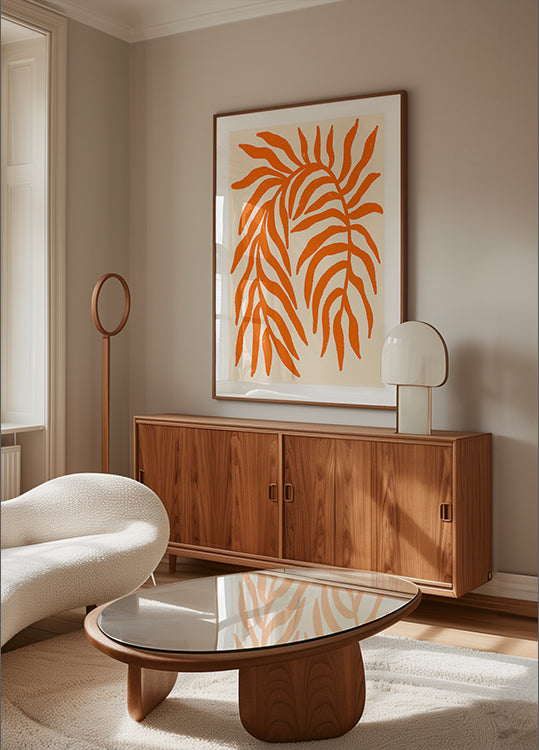 Orange Silhouette Poster